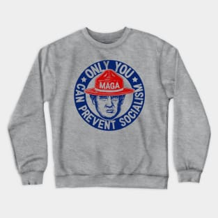 Ultra MAGA | Only You Can Prevent Socialism | We The People 1776 - 2022 | Blue Red - Darker Colors Crewneck Sweatshirt